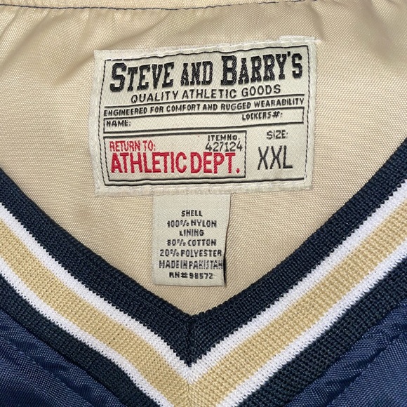 Notre Dame Mens XX-Large Coat/Bomber Jacket - Picture 3 of 3